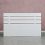 Hanah Home Cabecero Fuga 140 - Shiny White, Blanco para Dormitorio